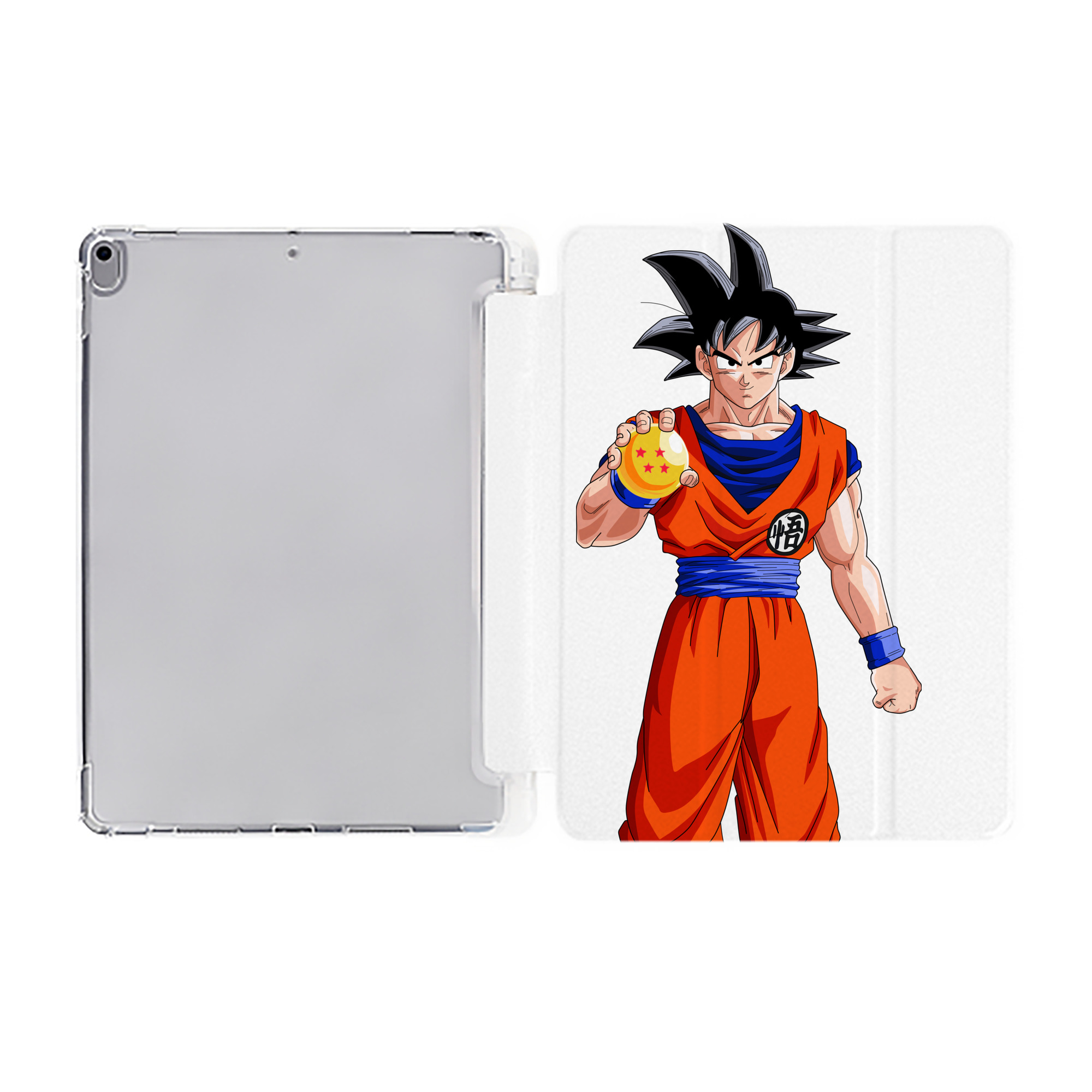（画像用） ドラゴンボール 孫悟空（そん ごくう）Son Goku カカロット DRAGON BALL Kakarotto IPad ケース ペン収納付き 三つ折りスタンド PUレザー×シリコン 対応機種9.5/10.5/10.9インチ